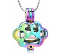 ZEZILE Crémation d’animaux de compagnie bijoux pour cendres patte creuse pendentif médaillon Memorial urne collier chien chat souvenir cadeau pour les hommes femmes