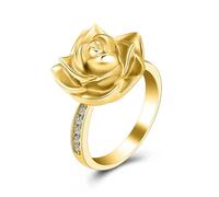 ZEZILE Crémation urne anneau en acier inoxydable taille en option ouvrable cendres support Rose fleur forme pour cadeau