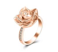 ZEZILE Crémation urne anneau en acier inoxydable taille en option ouvrable cendres support Rose fleur forme pour cadeau