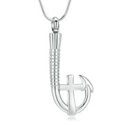 ZEZILE Croix crochet urne collier pour cendres Memorial pendentif crémation bijoux proches cendres porte souvenir pour les hommes femmes