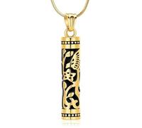 ZEZILE Cylindre urne collier pour cendres crémation bijoux en acier inoxydable souvenir mémorial cendres pendentif pour femmes hommes