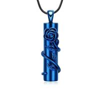 ZEZILE Cylindre urne collier pour cendres Rose crémation bijoux en acier inoxydable Memorial souvenir cendres pendentif bijoux pour hommes femmes
