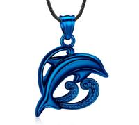 ZEZILE Dauphin urne collier crémation bijoux pour cendres en acier inoxydable souvenir mémorial animal de compagnie cendre pendentif bijoux pour hommes femmes