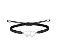 ZEZILE Double coeur crémation bracelet pour femmes hommes acier inoxydable cendres pendentif corde tressée mémorial cendres bijoux Bracelet souvenir