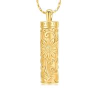 ZEZILE Double coeur pierre de naissance urne collier pour cendres cristal crémation bijoux en acier inoxydable souvenir Memorial pendentif en cendre pour les femmes
