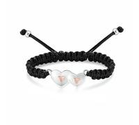 ZEZILE Double coeur urne Bracelet pour cendre, corde tressée réglable, crémation, bijoux, acier inoxydable, Memorial Bracelet, souvenir pour les femmes