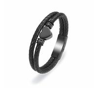 ZEZILE Double couche coeur médaillon crémation bijoux hommes pour cendres souvenir funéraire bracelets Memorial bracelet