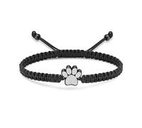 ZEZILE empreintes de patte urne Bracelet pour cendres cristal crémation bijoux en acier inoxydable mémorial pour animaux de compagnie cendres pendentif souvenir pour femmes hommes