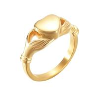 ZEZILE Étreinte de la main en forme de coeur crémation Memorial anneaux en acier inoxydable Memorial Jewelry urnes pour cendres humaines 4 couleurs souvenirs cadeaux