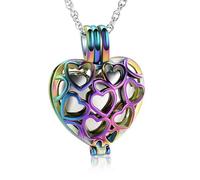 ZEZILE Évidé Coeur Crémation Bijoux Urne Colliers Pour Cendres Souvenir Pendentif Funéraire Commémoratif Cadeau