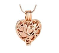 ZEZILE Évidé Coeur Crémation Bijoux Urne Colliers Pour Cendres Souvenir Pendentif Funéraire Commémoratif Cadeau