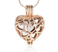 ZEZILE Évidé Coeur Crémation Bijoux Urne Colliers Pour Cendres Souvenir Pendentif Funéraire Commémoratif Cadeau
