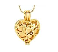 ZEZILE Évidé Coeur Crémation Bijoux Urne Colliers Pour Cendres Souvenir Pendentif Funéraire Commémoratif Cadeau