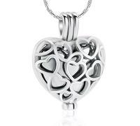 ZEZILE Évidé Coeur Crémation Bijoux Urne Colliers Pour Cendres Souvenir Pendentif Funéraire Commémoratif Cadeau