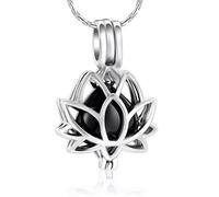 ZEZILE Évidé fleur de lotus crémation bijoux urne colliers pour cendres souvenir pendentif funéraire Memorial cadeau