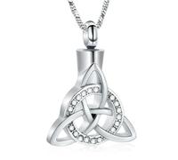 ZEZILE Femmes Hommes Urne Colliers pour Cendres Crémation Bijoux En Acier Inoxydable Pendentif Mémorial Souvenir Cadeau