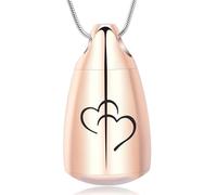 ZEZILE Goutte d’eau Memroial Bijoux Mémoire Laisser Pendentif Tenir Cendres Goutte d’Eau Crémation Urne Collier Pour Cendres Animales/Humaines