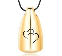 ZEZILE Goutte d’eau Memroial Bijoux Mémoire Laisser Pendentif Tenir Cendres Goutte d’Eau Crémation Urne Collier Pour Cendres Animales/Humaines