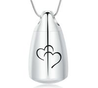 ZEZILE Goutte d’eau Memroial Bijoux Mémoire Laisser Pendentif Tenir Cendres Goutte d’Eau Crémation Urne Collier Pour Cendres Animales/Humaines