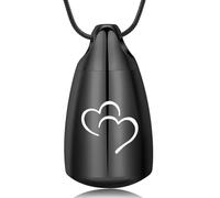 ZEZILE Goutte d’eau Memroial Bijoux Mémoire Laisser Pendentif Tenir Cendres Goutte d’Eau Crémation Urne Collier Pour Cendres Animales/Humaines