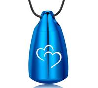 ZEZILE Goutte d’eau Memroial Bijoux Mémoire Laisser Pendentif Tenir Cendres Goutte d’Eau Crémation Urne Collier Pour Cendres Animales/Humaines