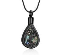 ZEZILE gouttelettes d’eau urne collier pour cendres arbre de vie crémation bijoux en acier inoxydable pour femmes hommes souvenir mémorial pendentif en cendre