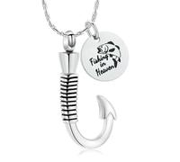 ZEZILE Hamean urne collier pour cendres pêche Memorial pendentif crémation bijoux proches cendres porte souvenir cadeau pour hommes femmes