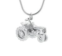 ZEZILE Homme Collier tracteur Biker Collier Hommes 316L en acier inoxydable Memorial Urn Pendentifs Cendres Souvenir Creatmion Bijoux