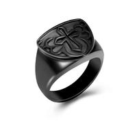 ZEZILE Mens Souvenir Bague Pour Cendres Croix Motif Acier Inoxydable Crémation Bijoux En Acier Inoxydable Funérailles Memorial Urn Anneaux