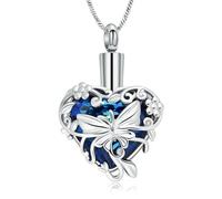 ZEZILE Papillon coeur urne collier pour cendres pour les femmes fille Memorial Ashes collier souvenir pour animal de compagnie humain
