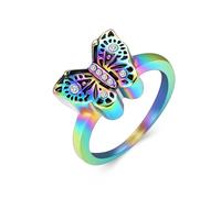ZEZILE Papillon crémation bijoux bague tient les êtres chers cendres urne bague pour les cendres pour les femmes Memorial souvenir bijoux