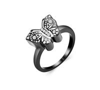 ZEZILE Papillon crémation bijoux bague tient les êtres chers cendres urne bague pour les cendres pour les femmes Memorial souvenir bijoux