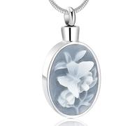 ZEZILE Papillon crémation bijoux pour les cendres médaillons commémoratifs urne collier pendentifs en acier inoxydable souvenir pour les femmes
