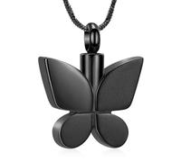 ZEZILE Papillon crémation bijoux pour les cendres pour les femmes souvenir mémorial aimé une urne médaillon pour chien humain/chat cendres