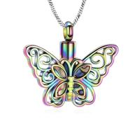 ZEZILE Papillon creux crémation urne colliers pour cendres/parfum tenir en acier inoxydable femme fille mémorial bijoux dropship