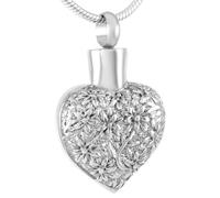 ZEZILE Papillon I’m My Heart Femmes en acier inoxydable bijoux de crémation Urne collier pour cendres