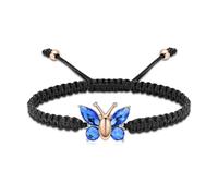 ZEZILE Papillon urne Bracelet pour cendres cristal crémation bijoux réglable tressé corde souvenir Memorial Ash Bracelet pour femmes hommes
