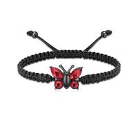 ZEZILE Papillon urne Bracelet pour cendres cristal crémation bijoux réglable tressé corde souvenir Memorial Ash Bracelet pour femmes hommes