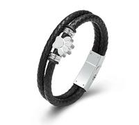 ZEZILE Patte d’animal de compagnie urne Bracelet pour chien chat cendres crémation souvenir bijoux cadeaux pour hommes femme bracelet commémoratif en acier inoxydable