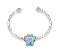 ZEZILE patte empreinte urne Bracelet pour cendres crémation bijoux pour cendres en acier inoxydable souvenir mémorial animal de compagnie cendres Bracelet pour femmes hommes