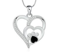 ZEZILE patte impression crémation bijoux coeur urne collier pour cendres en acier inoxydable cendres pendentif pour femmes hommes souvenir mémorial bijoux