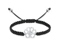 ZEZILE patte impression urne Bracelet pour cendre coeur crémation bijoux en acier inoxydable réglable corde souvenir Bracelet commémoratif pour femmes hommes