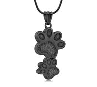 ZEZILE patte impression urne collier pour cendres animaux de compagnie crémation bijoux en acier inoxydable cendres pendentif pour chien/chat souvenir mémorial pour bijoux