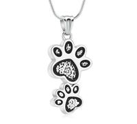 ZEZILE patte impression urne colliers pour cendres en acier inoxydable chien chat crémation bijoux mémorial cendre pendentif souvenir cadeau pour femmes hommes