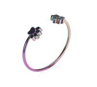 ZEZILE patte pendentif bracelet en acier inoxydable crémation urnes pour chien chat animal de compagnie cendres mémorial bijoux funérailles ouvrir souvenir bracelet