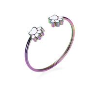 ZEZILE patte pendentif bracelet en acier inoxydable crémation urnes pour chien chat animal de compagnie cendres mémorial bijoux funérailles ouvrir souvenir bracelet