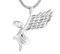 ZEZILE Pendentif Collier Ange Collier cendres souvenir Forme Mémorial Bijoux urne Cendres Holder médaillon 5 Couleur