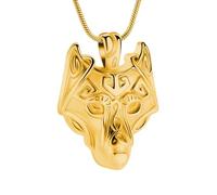 ZEZILE Pendentif crémation bijoux en acier inoxydable urne commémorative collier humain animal de compagnie cendres support souvenir pour un être cher