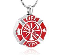 ZEZILE Pendentif de crémation rond Bijoux de crémation pour cendres en acier inoxydable funéraire cendres porte-souvenirs pour les femmes