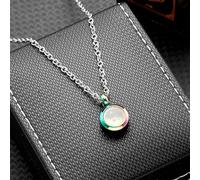 ZEZILE Pendentif de crémation rond en acier inoxydable pour cendres humaines - Collier urne commémorative, bijoux de crémation pour chérir la mémoire des êtres chers